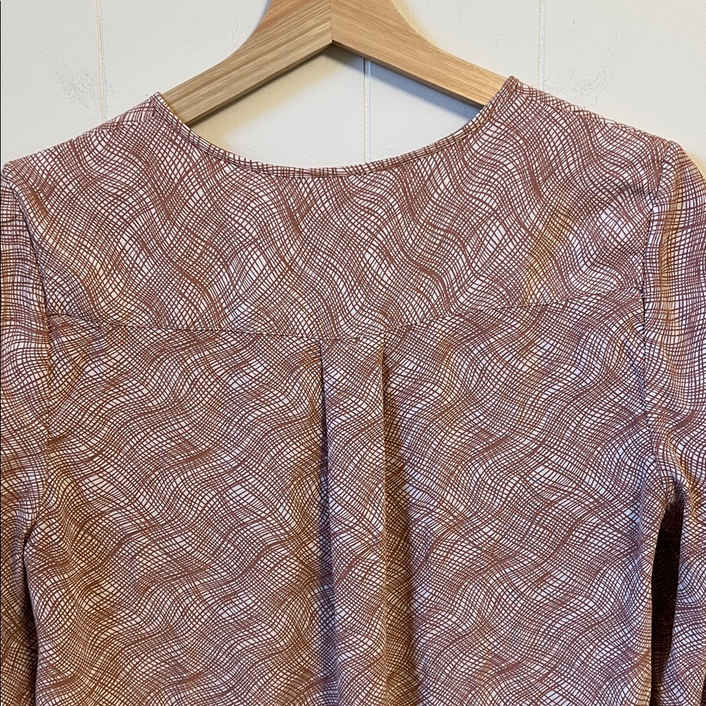 Boden Gwyneth Pink Cream Wavy Stripe Printed Button Up Long Sleeve Blouse Top 8 - Picture 6 of 14